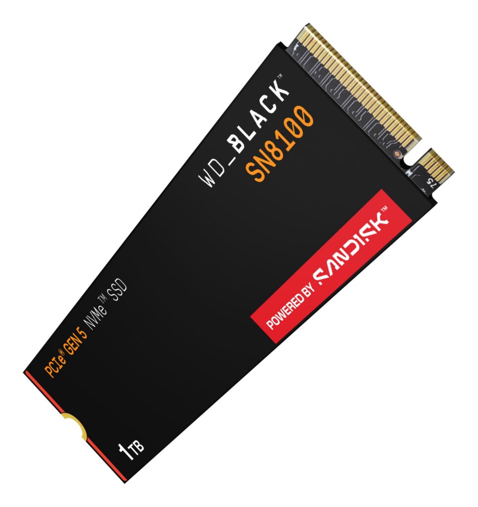SSD|SANDISK|2400xTBW rating|NVMe Yes|PCI Express 5.0|M.2|1000 GB|POWERED...