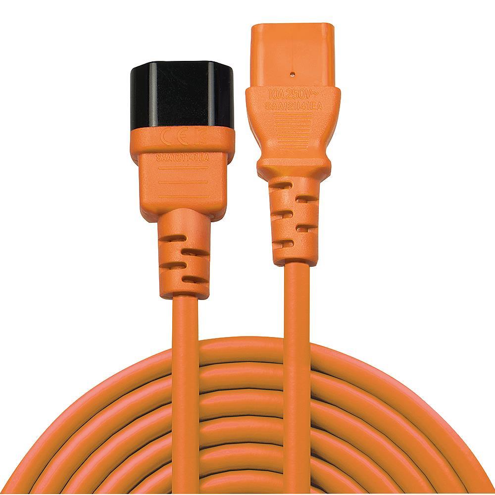 KAABEL POWER IEC EXTENSION 0.5M/ORANGE 30473 LINDY