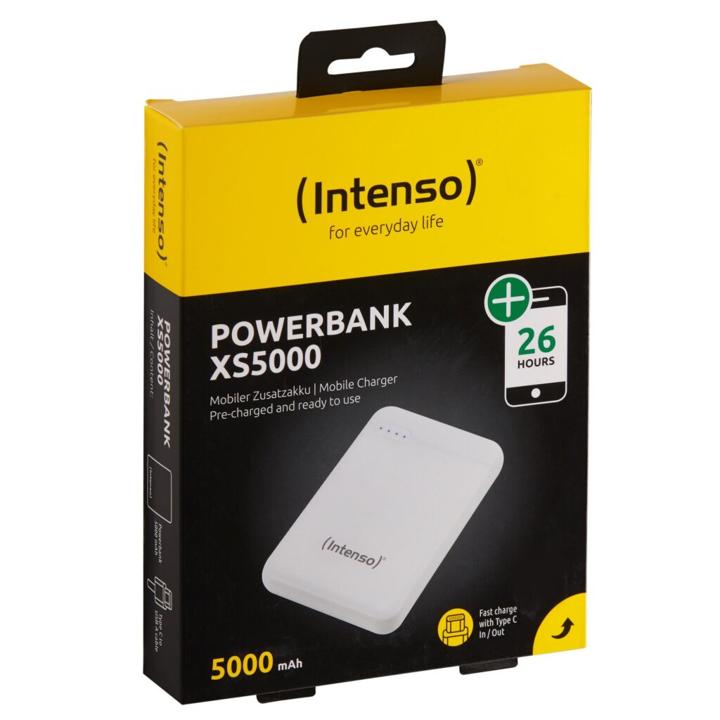 POWER BANK USB 5000MAH/WHITE 7313522 INTENSO