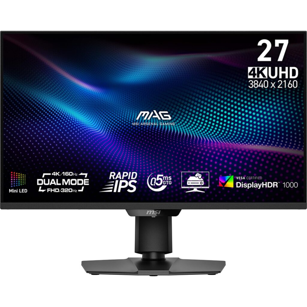 LCD Monitor|MSI|MAG 274UPDF E16M|27″|Mänguri/Frameless/4K|Matte|Pa...
