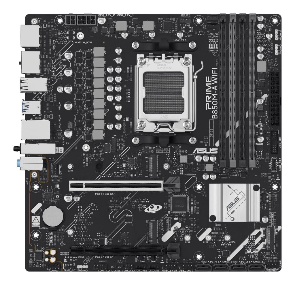Mainboard|ASUS|AMD B850|SAM5|Micro-ATX|Memory DDR5|Memory slots 4|1xPCI-...