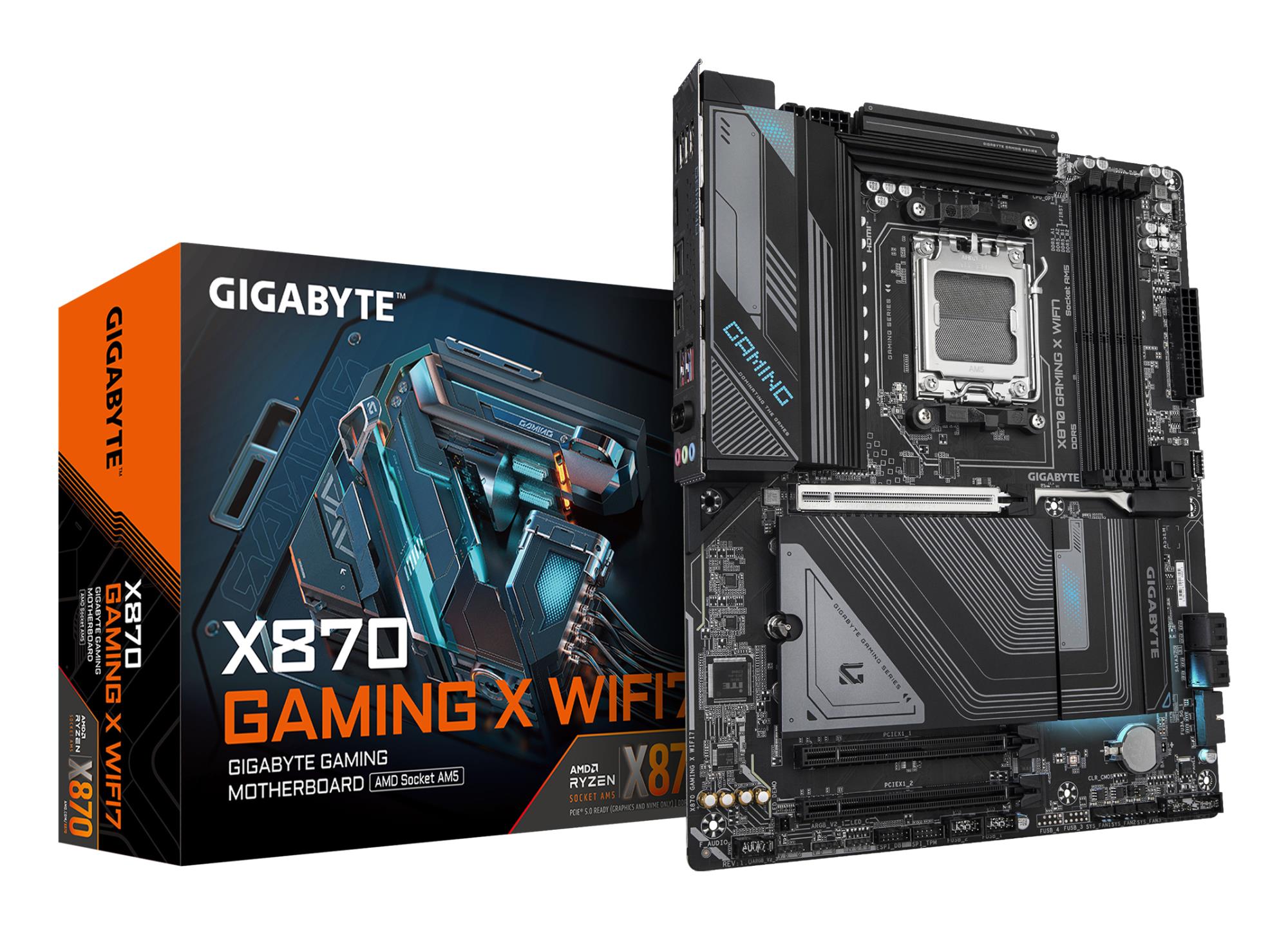 Emaplaat|GIGABYTE|AMD X870|SAM5|ATX|Memory DDR5|Memory slots 4|2xPCI-Ex&...