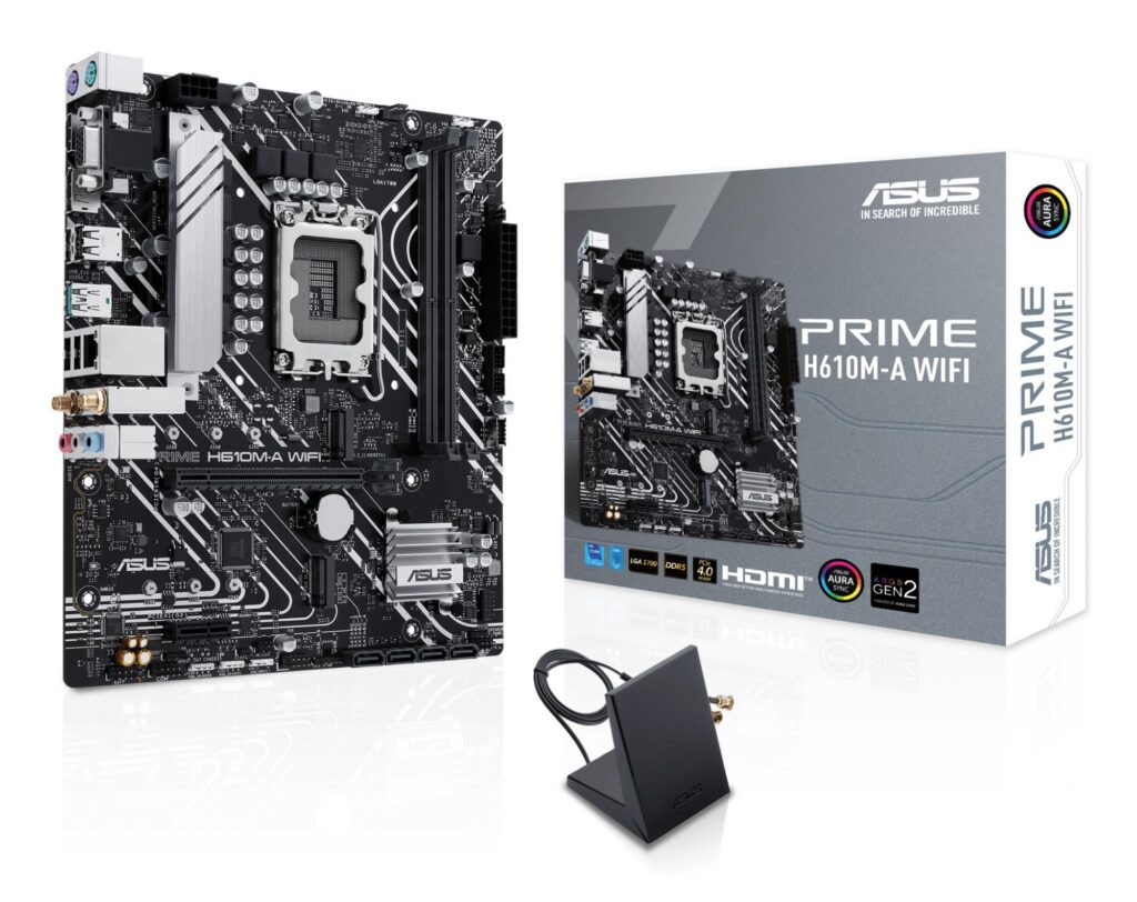 Emaplaat|ASUS|Intel H610|LGA 1700|micro ATX|RAM DDR5-SDRAM|2xSlots|Wi-F&...