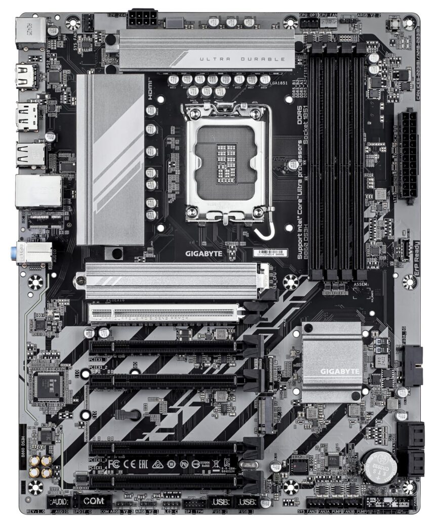 Emaplaat|GIGABYTE|Intel B860 Express|LGA1851|ATX|Memory DDR5|Memory slo&...