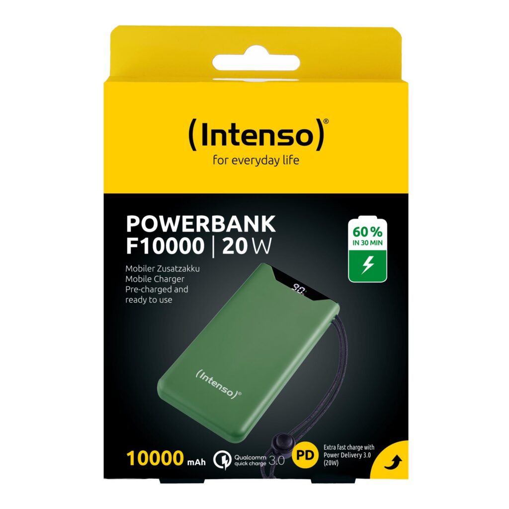 AKUPANK USB 10000MAH QC3.0/GREEN 7332037 INTENSO