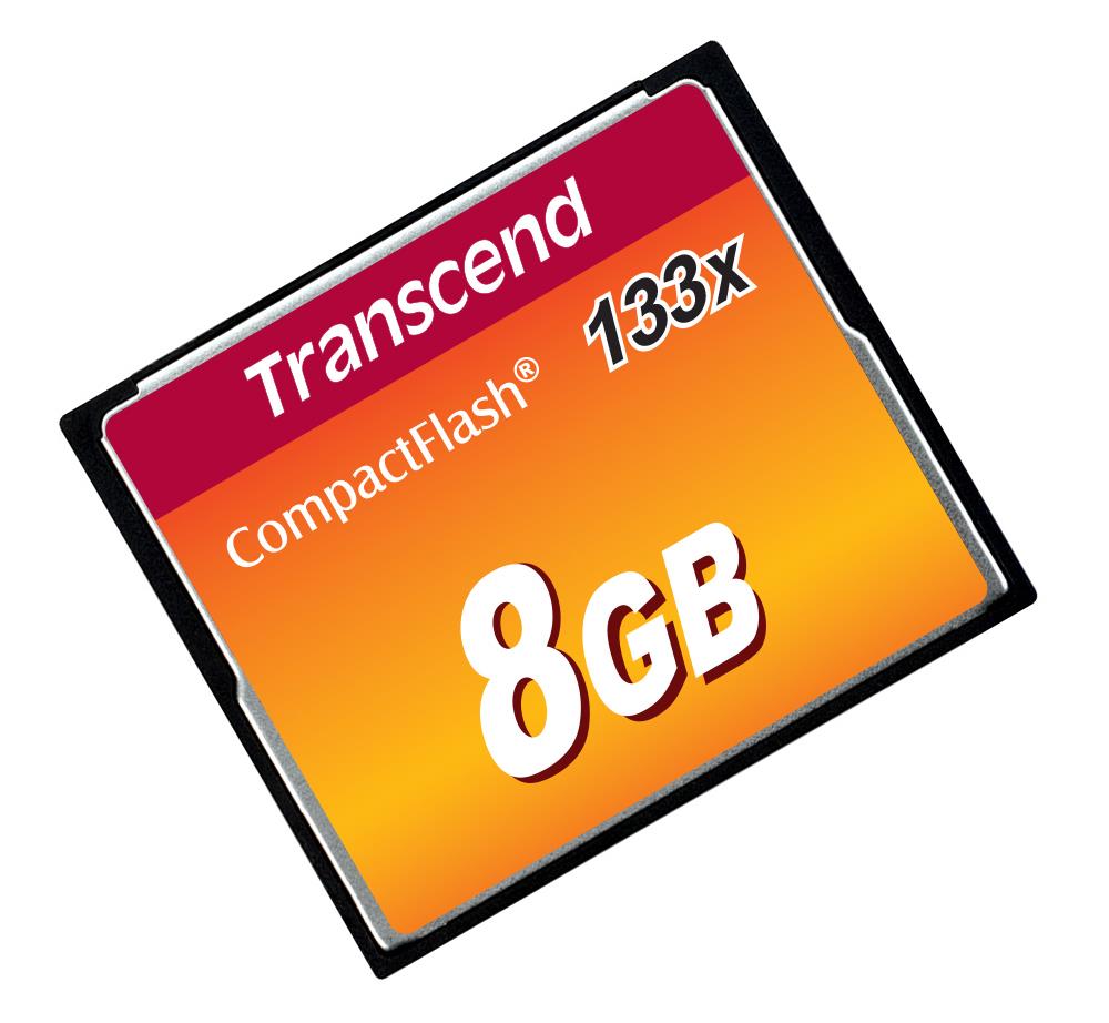 MEMORY COMPACT FLASH 8GB/133X TS8GCF133 TRANSCEND