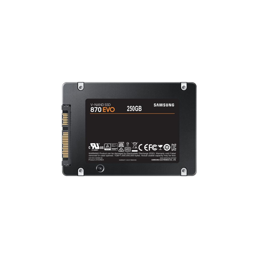 SSD|SAMSUNG|870 EVO|250GB|SATA|MLC|Write speed 530 MBytes/sec|Read speed...