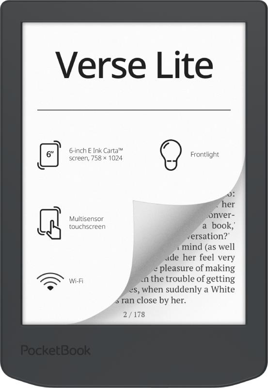 E-Reader|POCKETBOOK|Verse Lite 619 6’|6″|1024×758|1xUSB-C|Wireless LAN|Grey|PB619-T-WW