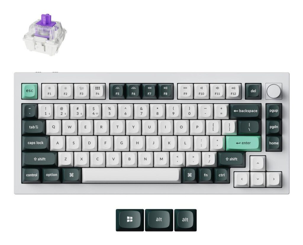 Klaviatuur WRL Q1 HE RGB/SHELL WHITE Q1H-P1 KEYCHRON