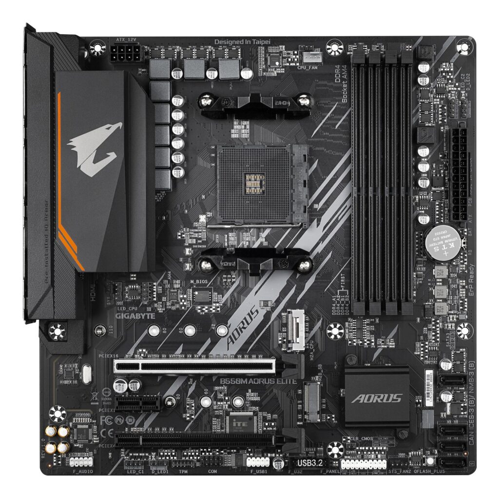 Emaplaat|GIGABYTE|AMD B550|SAM4|Micro-ATX|Memory DDR4|Memory slots 4|1x&...