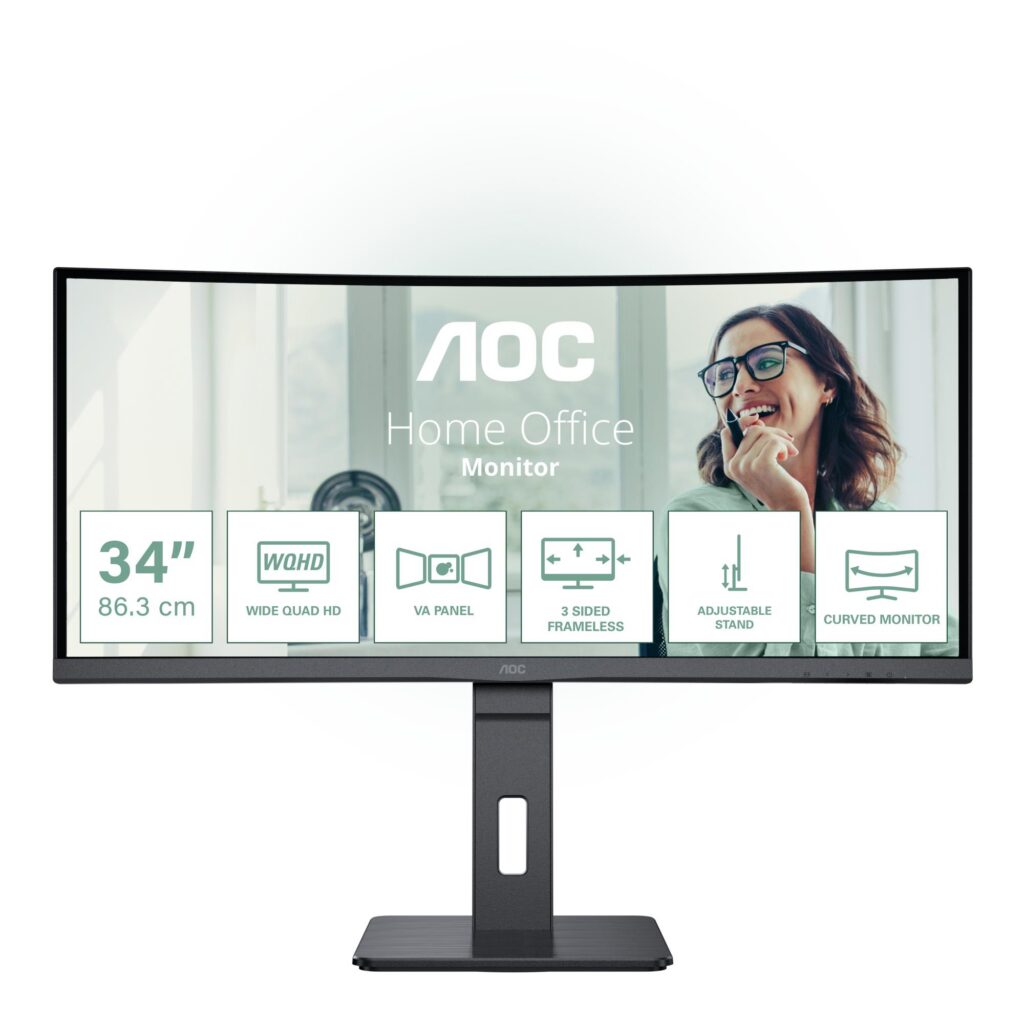 LCD Monitor|AOC|34 “|3440 x 1440 pixels|UltraWide Quad HD|Native a...