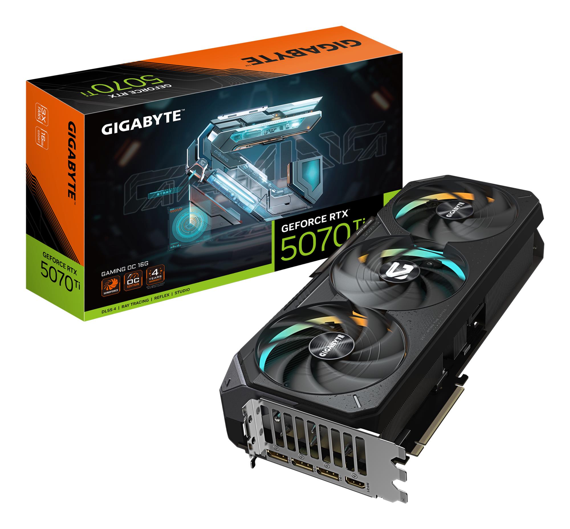 Videokaart|GIGABYTE|NVIDIA GeForce RTX 5070 Ti|16 GB|GDDR7|256 bit|PC...
