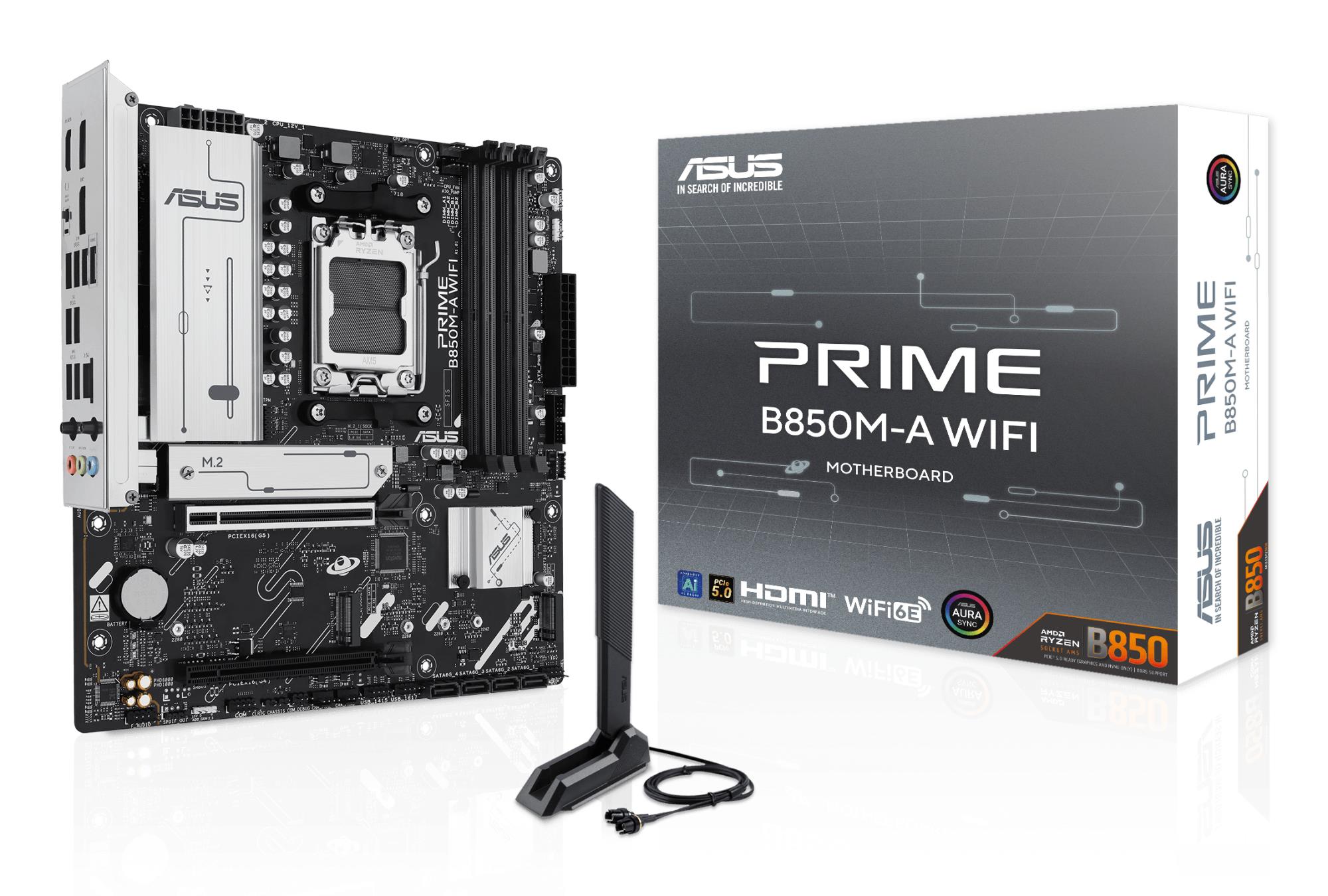 Emaplaat|ASUS|AMD B850|SAM5|Micro-ATX|Memory DDR5|Memory slots 4|1xPCI-&...