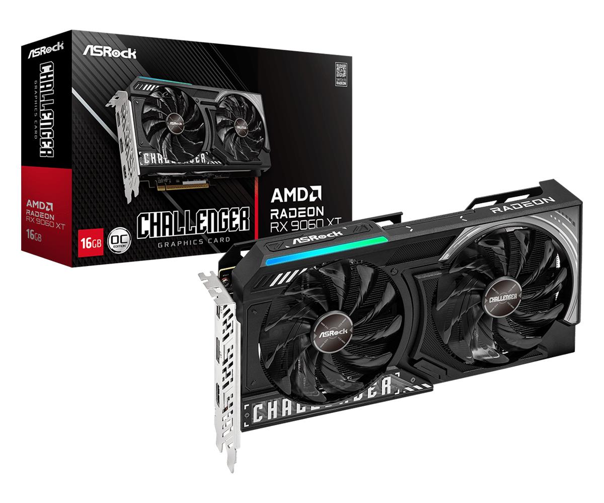 Videokaart|ASROCK|AMD Radeon RX 9060 XT|16 GB|GDDR6|128 bit|PCIE 5.0 ...