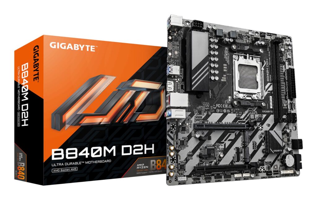 Emaplaat|GIGABYTE|AMD B840|Socket AM5|micro ATX|RAM DDR5-SDRAM|2xSlots|&...