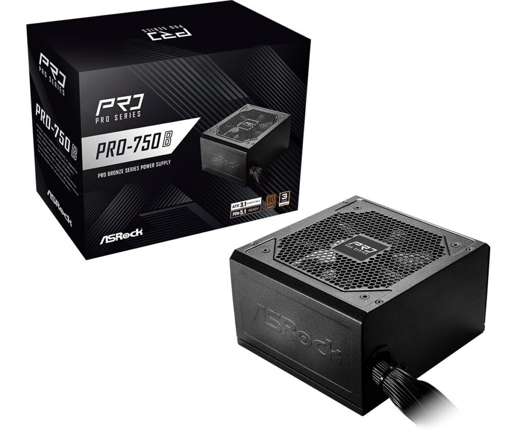 Toiteplokk|ASROCK|ATX|PC|100 – 240 V|750 W|PRO-750B