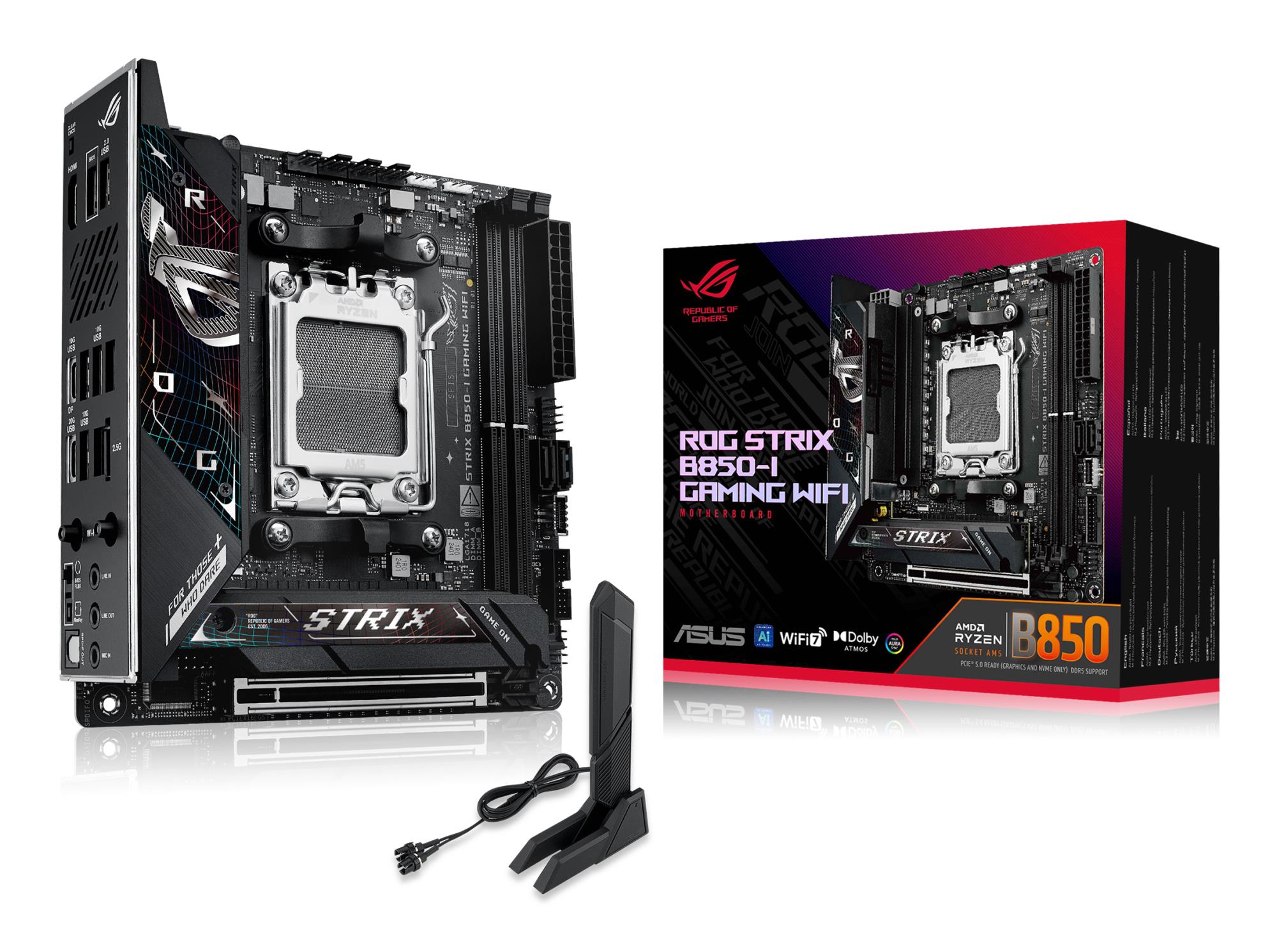 Emaplaat|ASUS|AMD B850|SAM5|Mini-ITX|Memory DDR5|Memory slots 2|1xPCI-E&...