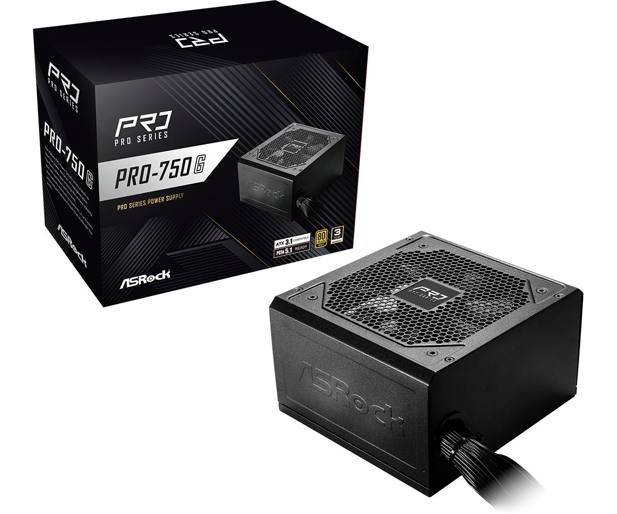 Power Supply|ASROCK|ATX|PC|100 – 240 V|750 W|PRO-750G