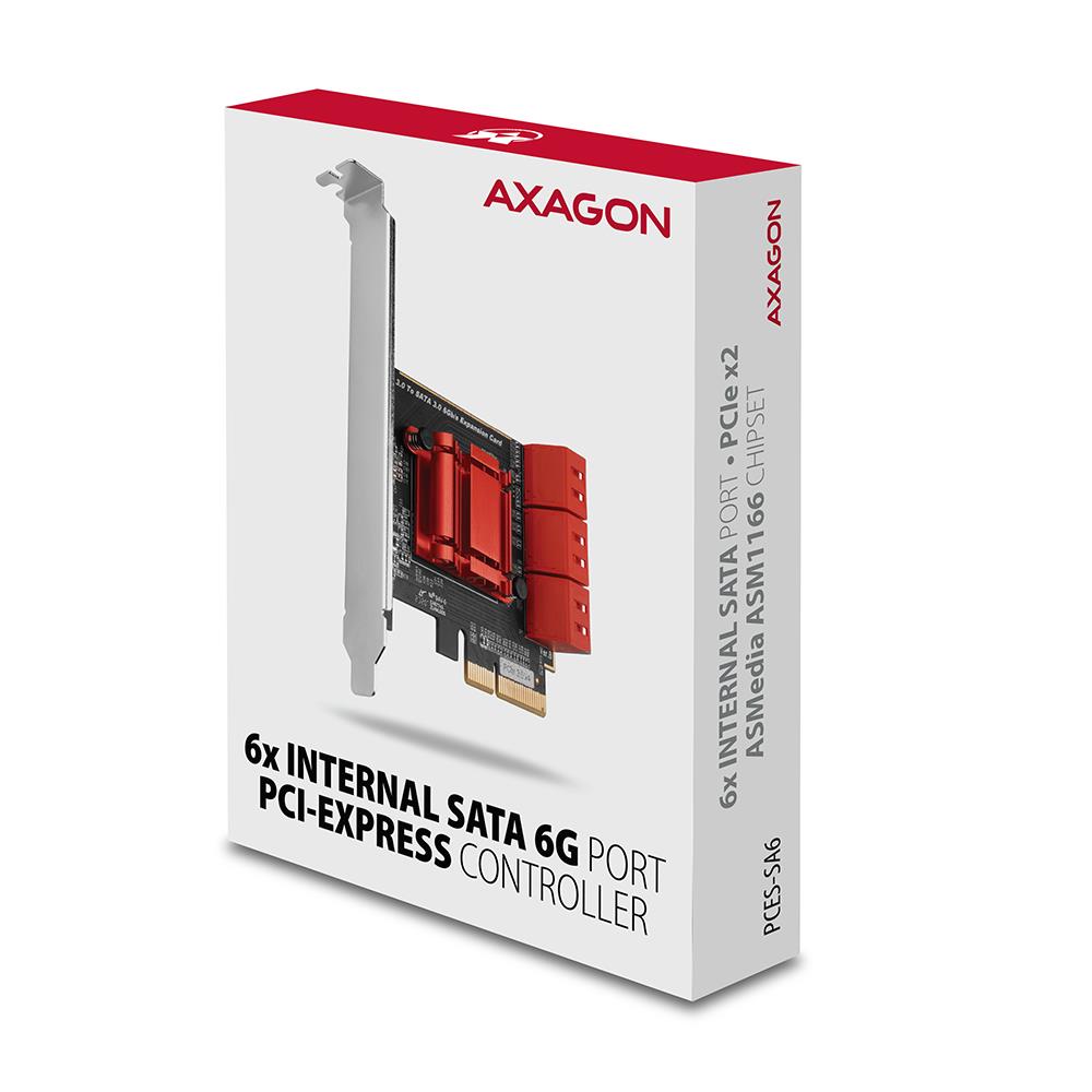 SSD ACC I/O CONTROLLER PCIE/6XSATA 6G PCES-SA6 AXAGON