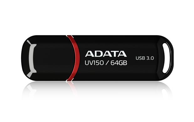 MÄLUPULK FLASH USB3.1 64GB/BLACK AUV150-64G-RBK ADATA
