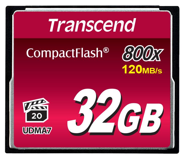 MEMORY COMPACT FLASH 32GB/800X TS32GCF800 TRANSCEND