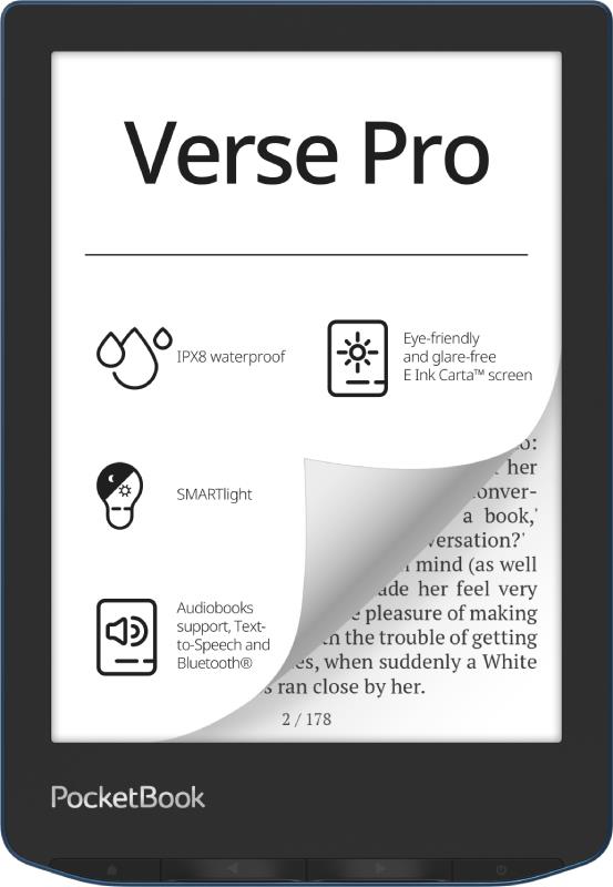 E-Reader|POCKETBOOK|Verse Pro|6″|1072×1448|1xUSB-C|Juhtmevaba L…