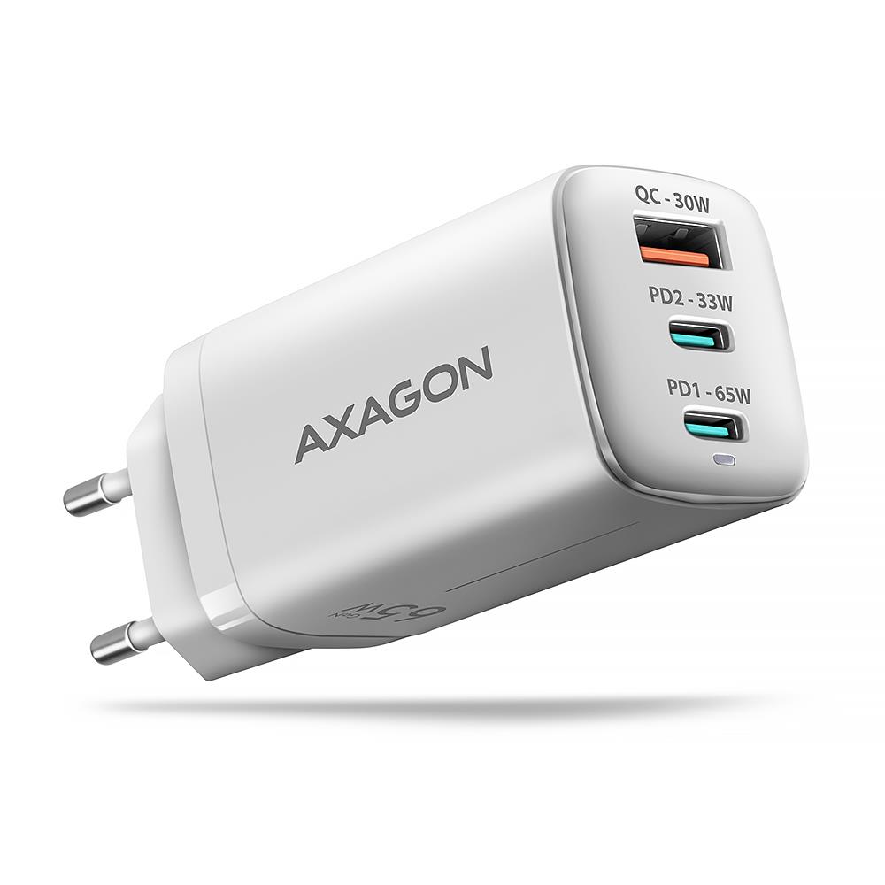 MOBILE CHARGER WALL USB 65W/GAN 3PORT ACU-DPQ65W AXAGON