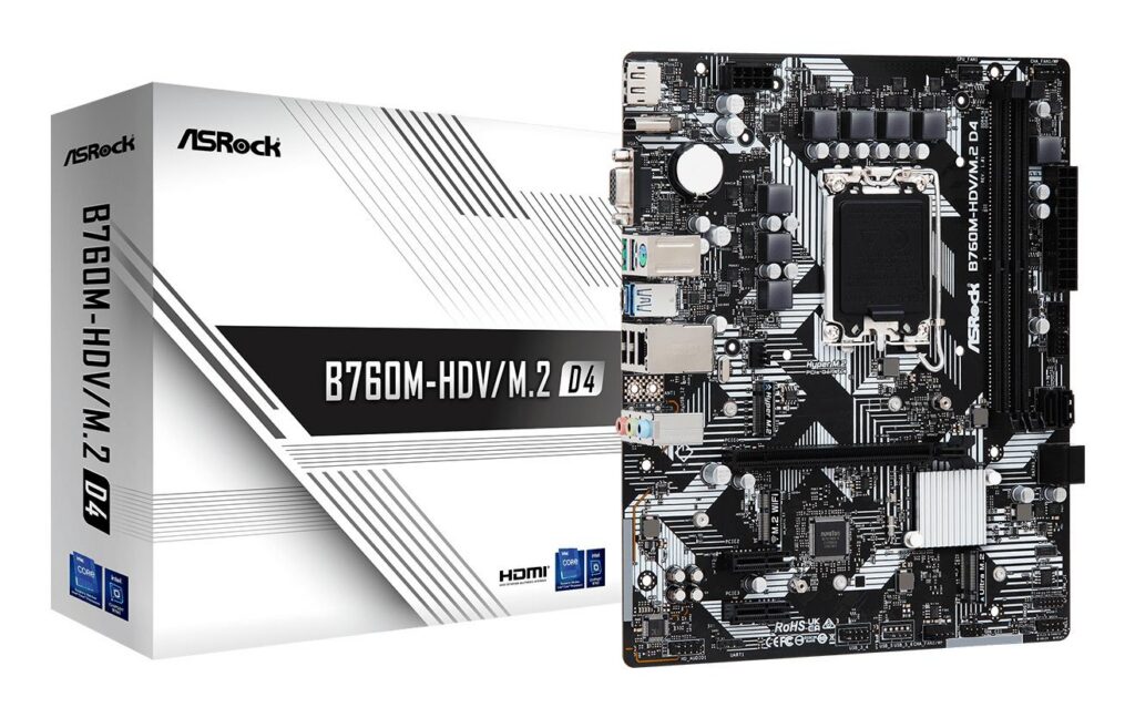 Emaplaat|ASROCK|Intel B760 Express|LGA1700|Micro-ATX|Memory DDR4|Memory&...