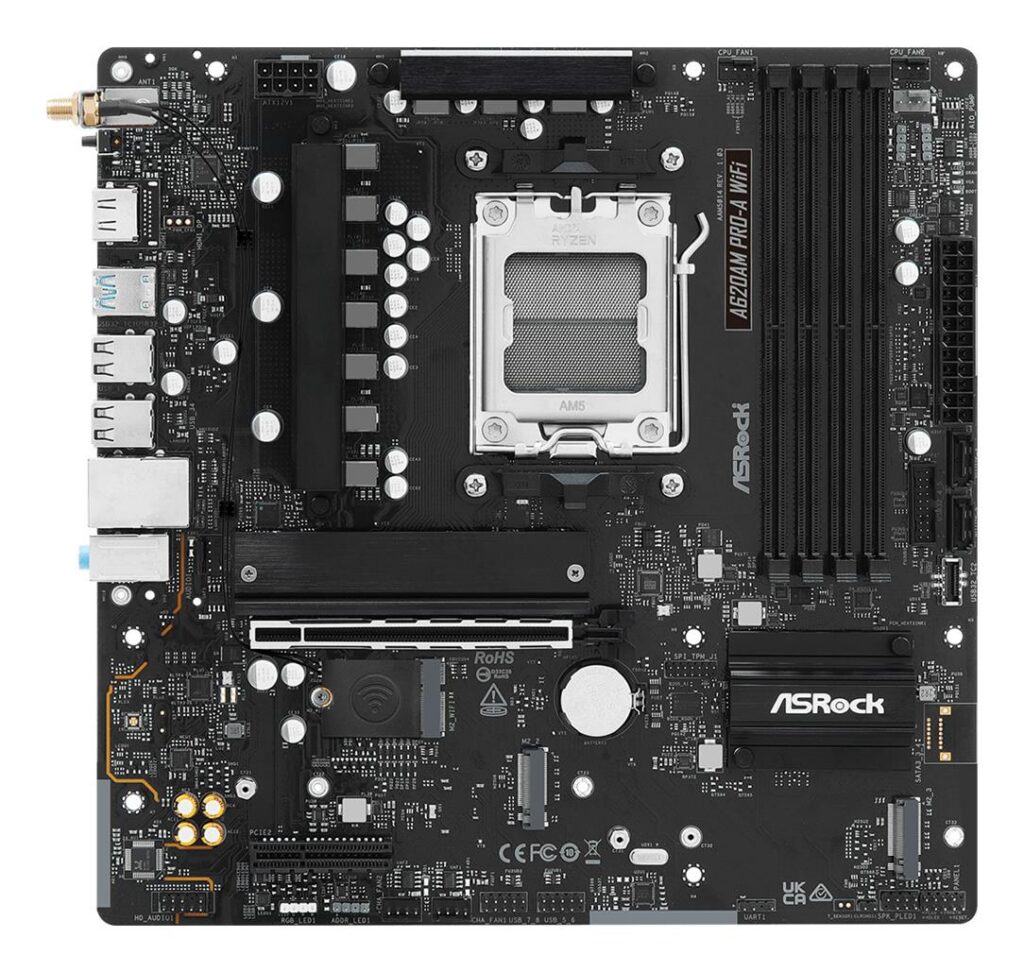 Emaplaat|ASROCK|AMD A620A|micro ATX|RAM DDR5-SDRAM|2xSlots|Wi-Fi Yes|Bl&...
