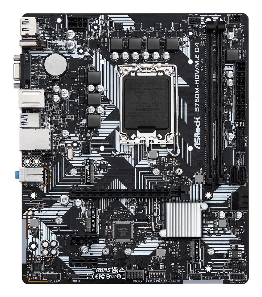 Emaplaat|ASROCK|Intel B760 Express|LGA1700|Micro-ATX|Memory DDR4|Memory&...