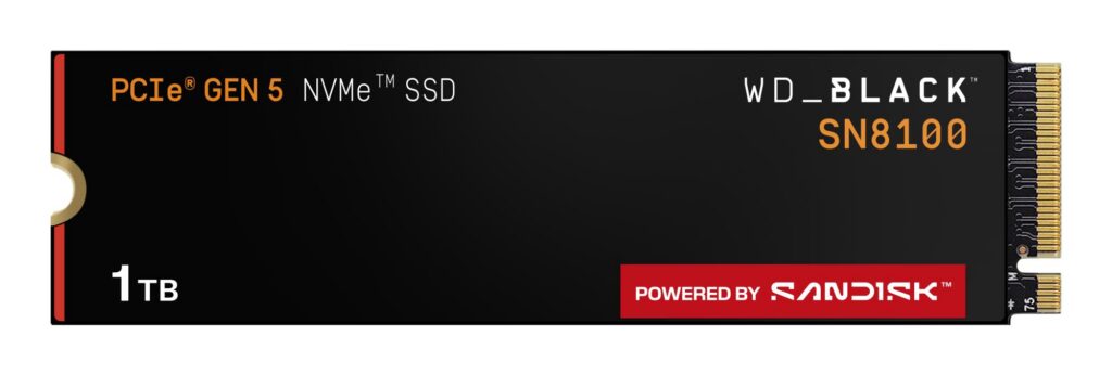 SSD|SANDISK|2400xTBW rating|NVMe Yes|PCI Express 5.0|M.2|1000 GB|POWERED...