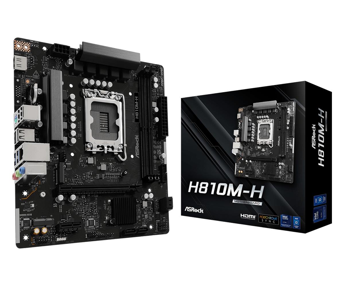 Emaplaat|ASROCK|H810M-H|Intel H810|LGA 1851 (Socket V1)|micro ATX|RAM D&...