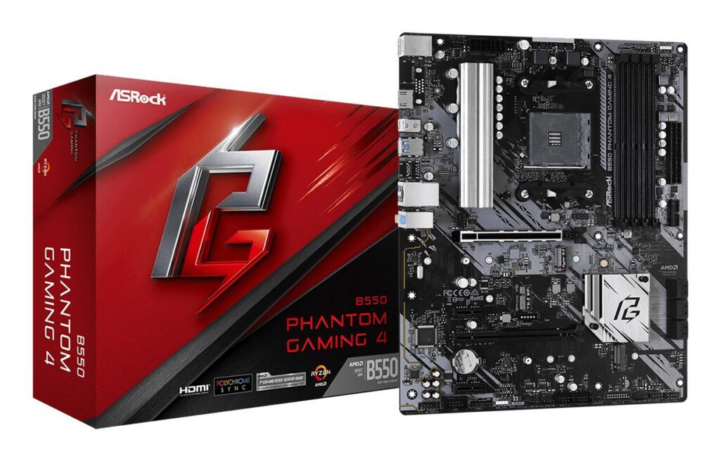 Emaplaat|ASROCK|AMD B550|SAM4|ATX|2xPCI-Express 3.0 1x|1xPCI-Express 3&#...