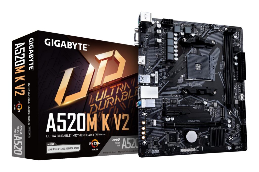 Emaplaat|GIGABYTE|AMD A520|SAM4|Micro-ATX|Memory DDR4|Memory slots 2|1x&...