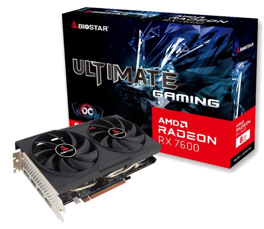 Videokaart|BIOSTAR|AMD|Radeon RX 7600|2318 MHz|8 GB|GDDR6|128 bit|PCI...
