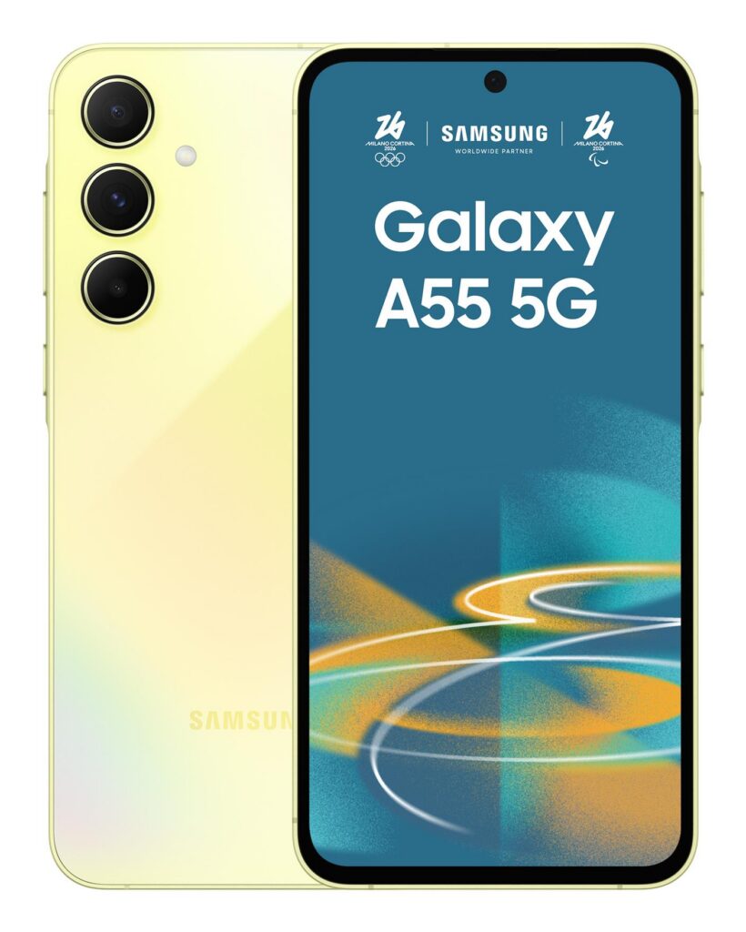 Mobiiltelefon GALAXY A55 5G/8/128GB LEMON SM-A556B SAMSUNG