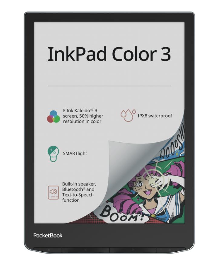E-Reader|POCKETBOOK|InkPad Color 3|7.8″|1872×1404|1xUSB-C|Wireless LAN|Bluetooth|PB743K3-1-WW