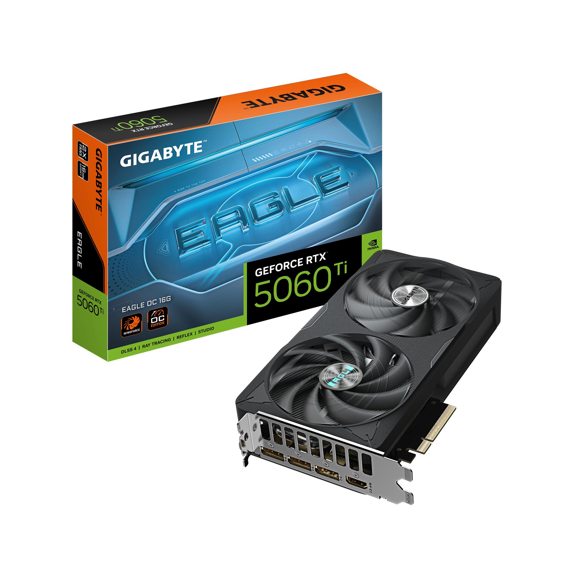 Videokaart|GIGABYTE|NVIDIA|GeForce RTX 5060 Ti|2617 MHz|16 GB|GDDR7|1...