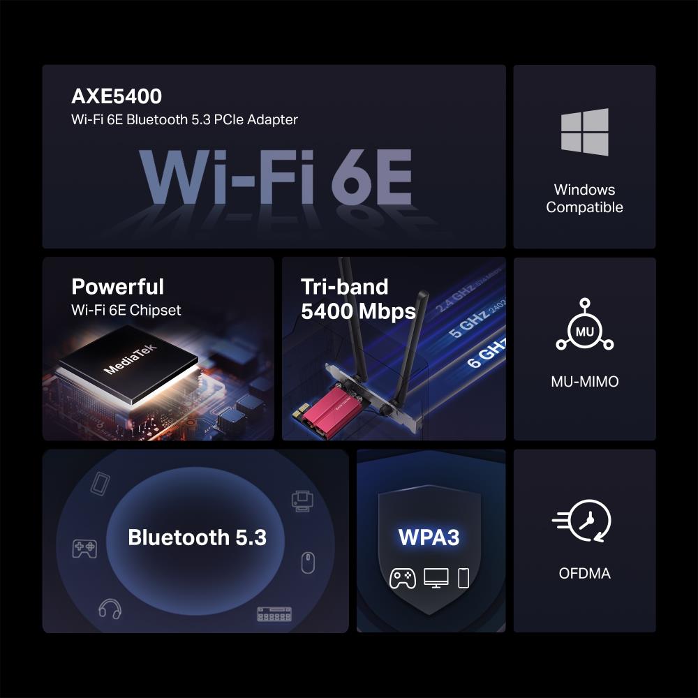 WRL ADAPTER 5400MBPS/BLUETH5.3/MA86XE MERCUSYS