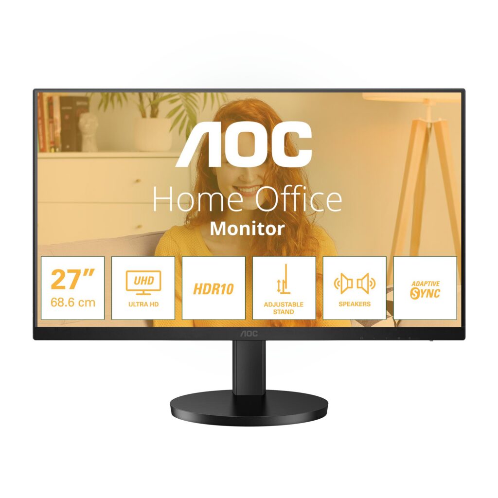 LCD Monitor|AOC|27 “|3840 x 2160 pixels|4K Ultra HD|Native aspect ...