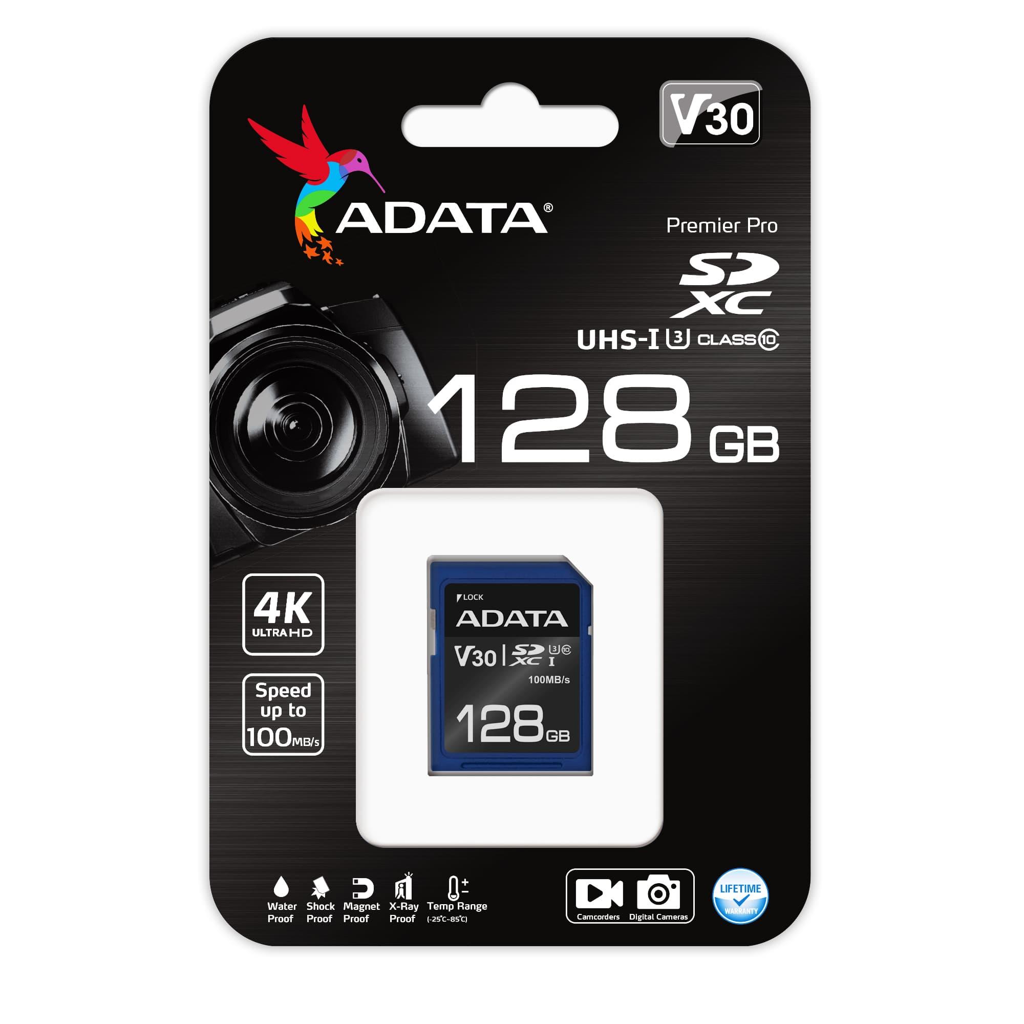 MEMORY SDXC 128GB V30/ASDX128GUI3V30S-R ADATA