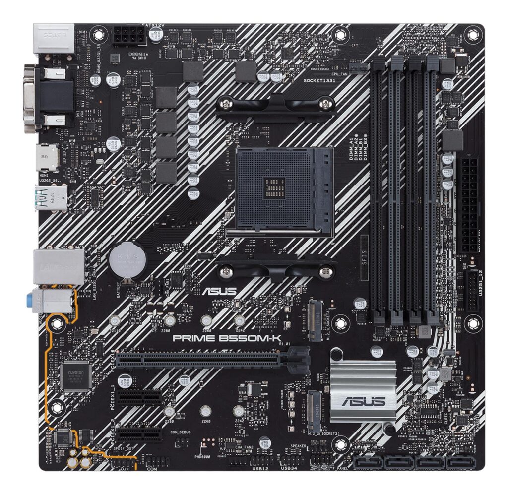 Emaplaat|ASUS|AMD B550|SAM4|MicroATX|2xPCI-Express 3.0 1x|2xM.2|1xPCI-E&...