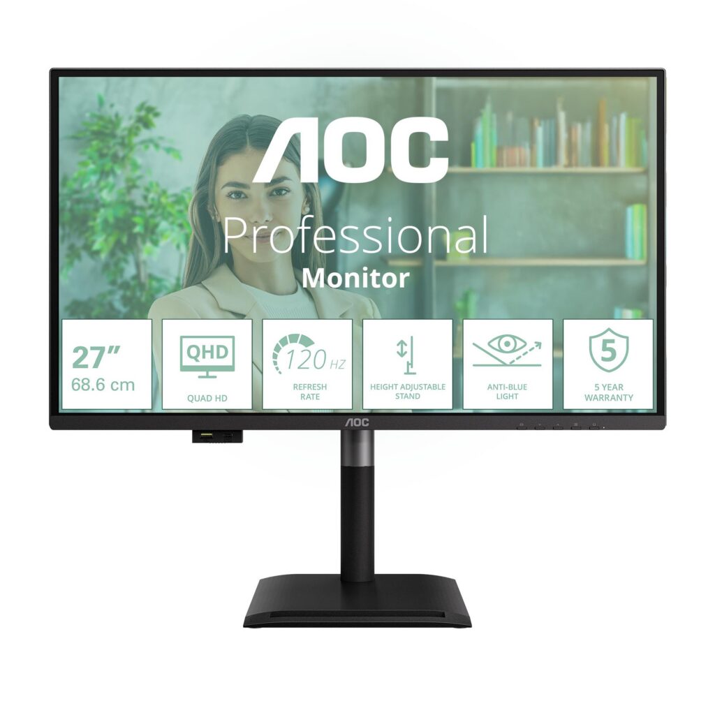 LCD Monitor|AOC|27 “|2560 x 1440 pixels|Wide Quad HD|Native aspect...