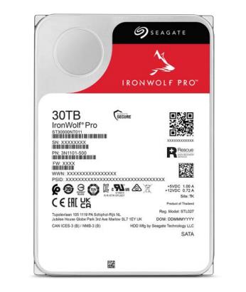 HDD|SEAGATE|IronWolf Pro|30TB|512 MB|7200 rpm|3,5″|ST30000NT011