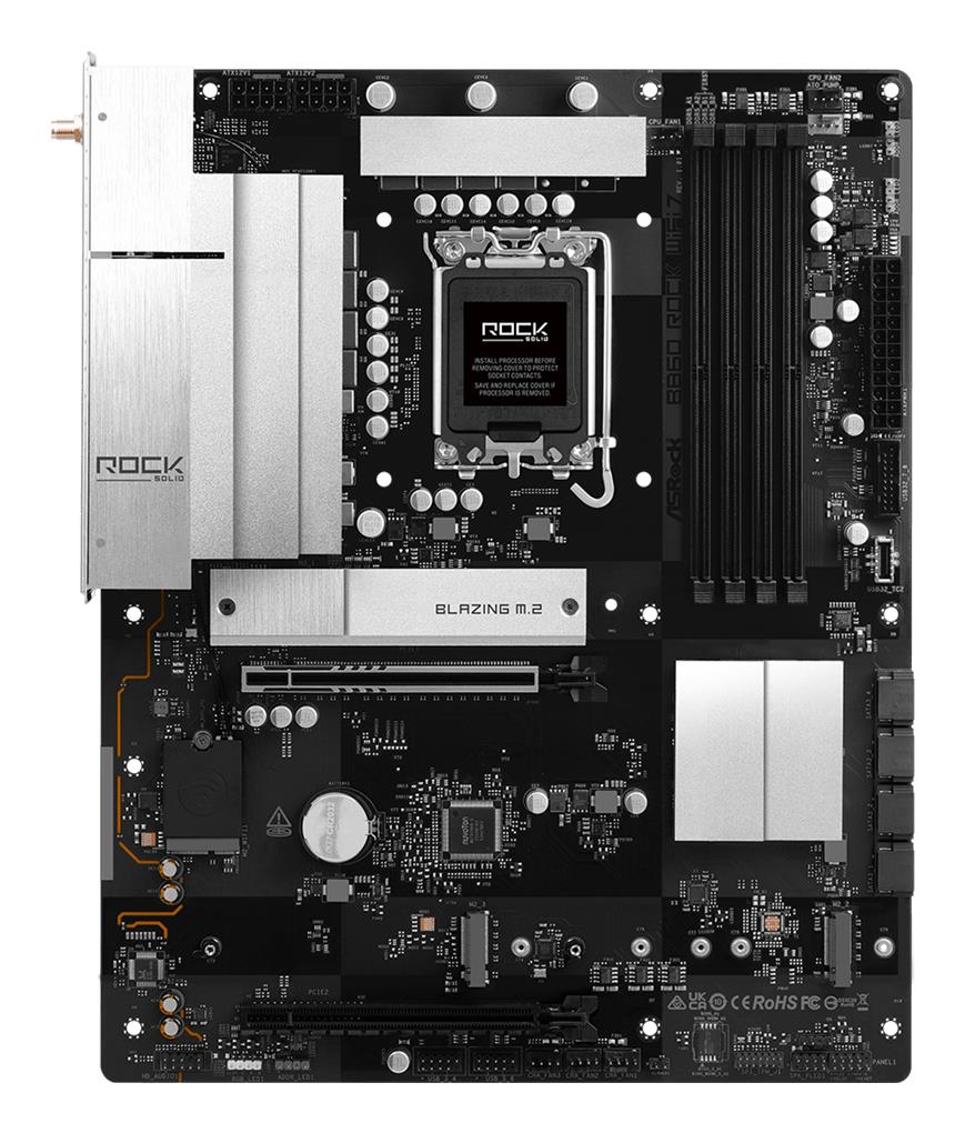 Emaplaat|ASROCK|B860 Rock WiFi 7|Intel B860|LGA 1851 (Socket V1)|ATX|RA&...