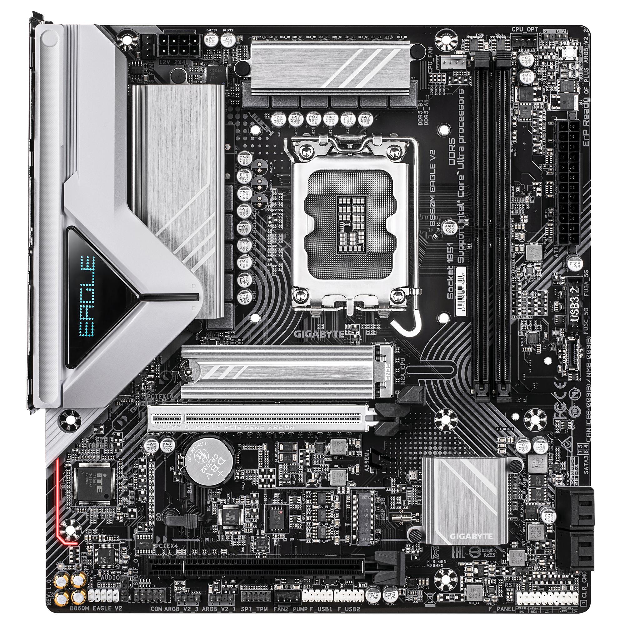 Emaplaat|GIGABYTE|Intel B860 Express|LGA1851|Micro-ATX|Memory DDR5|Memo&...