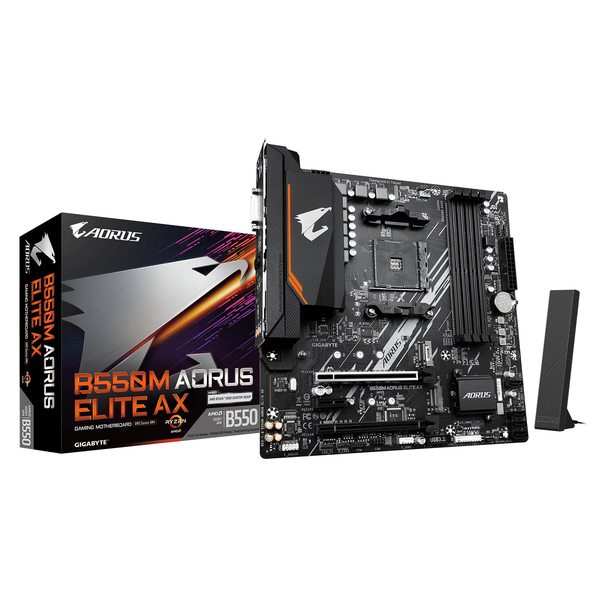 Emaplaat|GIGABYTE|AMD B550|Socket AM4|micro ATX|RAM DDR4-SDRAM|4xSlots|&...