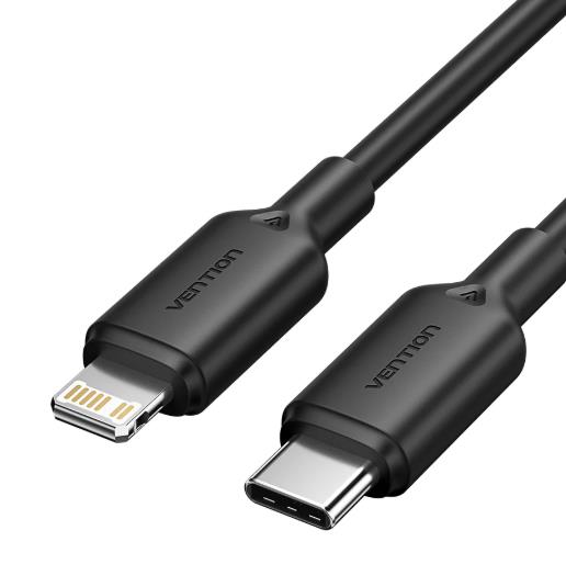 KAABEL USB-C TO LIGHTNING/1M BLACK LAKBF VENTION