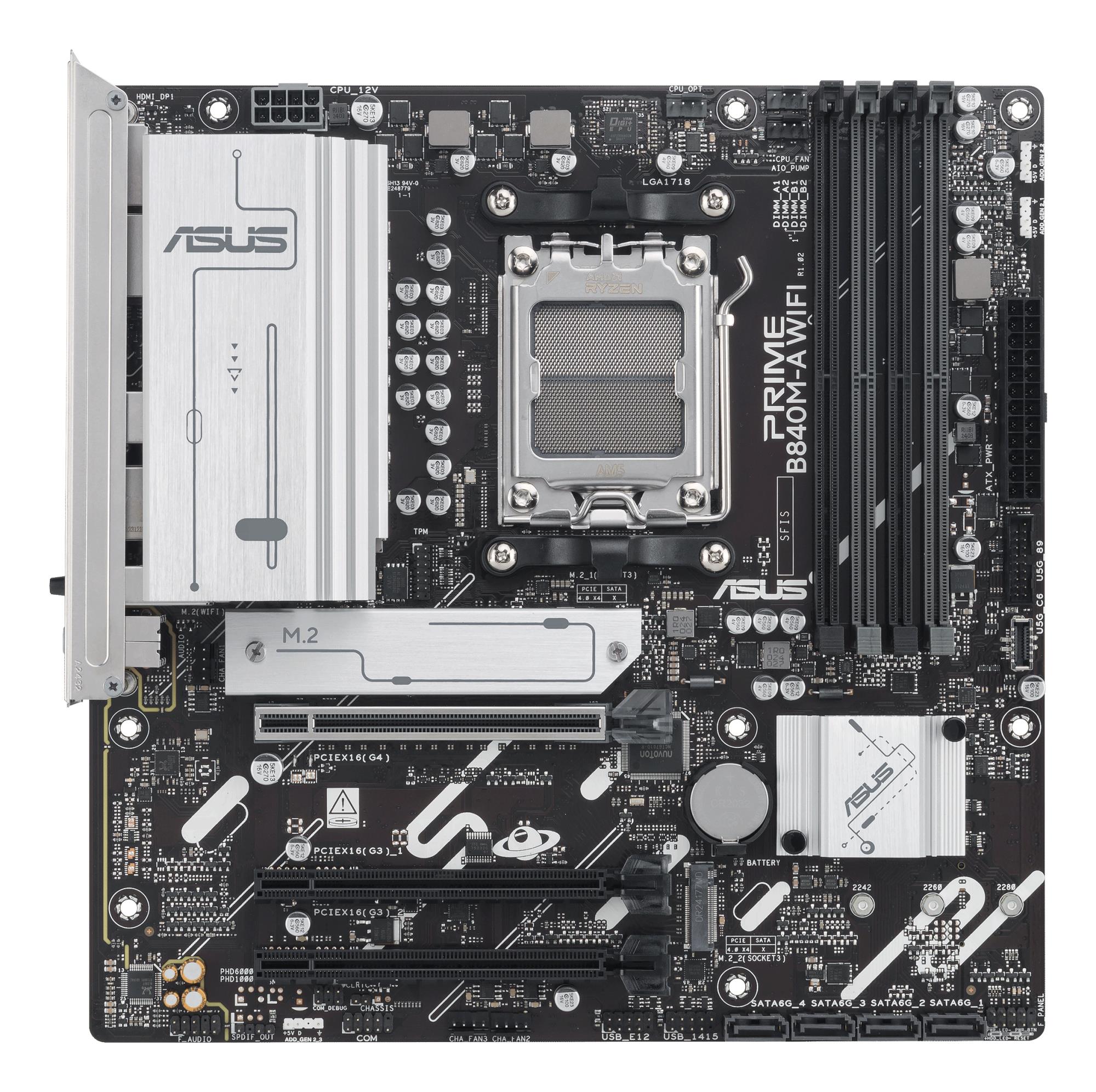 Emaplaat|ASUS|AMD B840|SAM5|Micro-ATX|Memory DDR5|Memory slots 4|2xPCI-&...