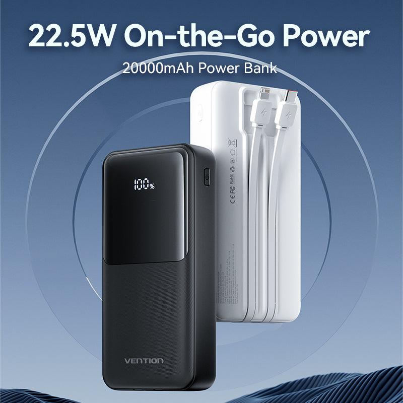 AKUPANK USB 20000MAH 22.5W/BLACK FHPB0 VENTION